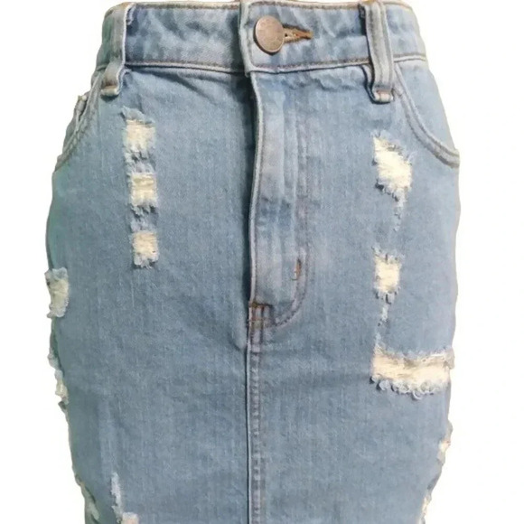 Urban Outfitters BDG Denim Distressed Skirt - Picture 3 of 5